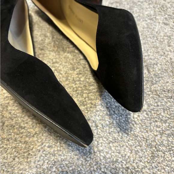 Sarah Flint Black Heels with Brown Block Heel - Picture 6 of 9